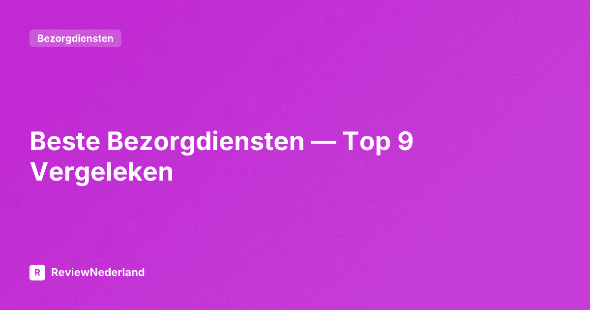 Beste Bezorgdiensten — Top 9 Vergeleken