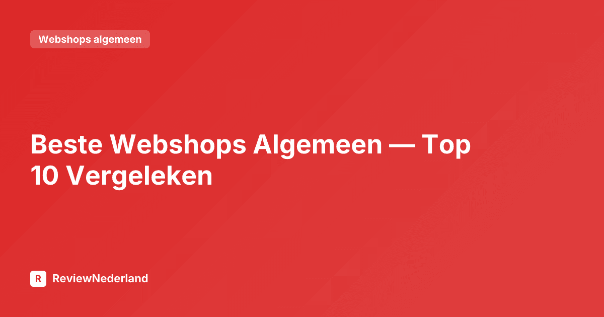 Beste Webshops Algemeen — Top 10 Vergeleken